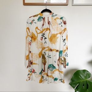 Aritzia Little Moon midi dress eye + forest motif